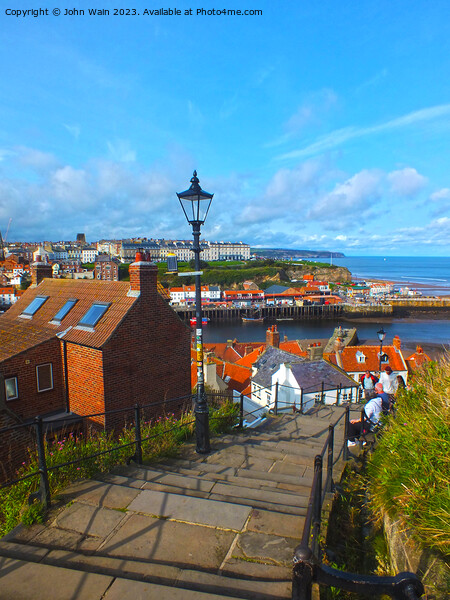 Whitby's 199 steps Picture Board by John Wain