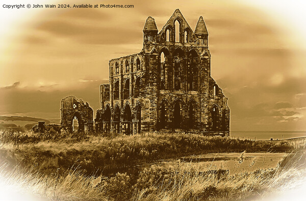 Whitby Abbey (Digital Art) Picture Board by John Wain