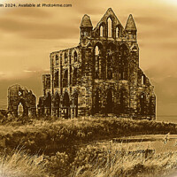 Buy canvas prints of Whitby Abbey (Digital Art) by John Wain