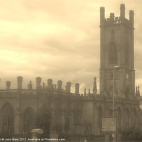 Buy canvas prints of WW2 Bombed out Church Liverpool by John Wain