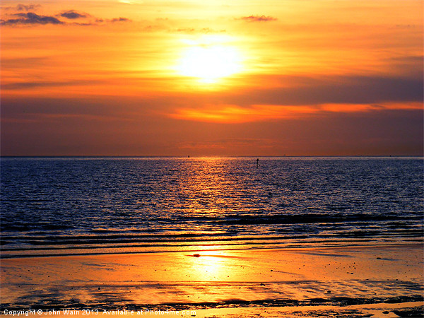 Irish Sea Sunset Picture Board by John Wain