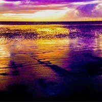 Buy canvas prints of Sunset and wet sand by John Wain