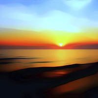 Buy canvas prints of Iron Sunset Blue sky by John Wain
