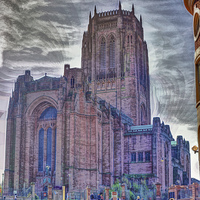 Buy canvas prints of Liverpool Anglican Cathedral by John Wain