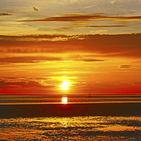 Buy canvas prints of Sunset Bay by John Wain