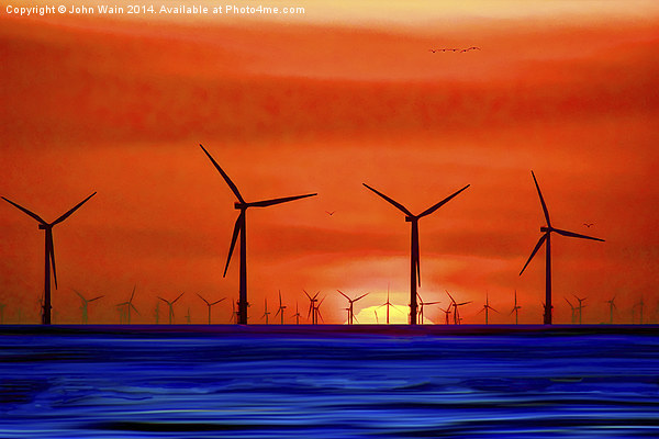 Windmills in the Sea. Picture Board by John Wain
