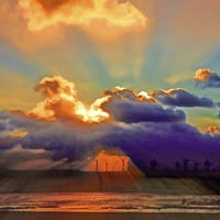 Buy canvas prints of Sunset Beach by John Wain