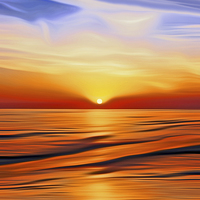 Buy canvas prints of Irish Sea Sunset by John Wain