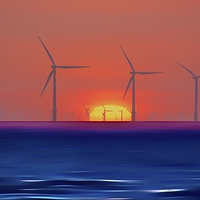 Buy canvas prints of Windmills to the Sun  by John Wain
