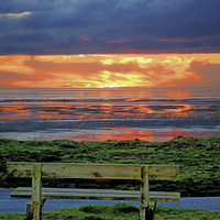 Buy canvas prints of Restful Sunset  by John Wain