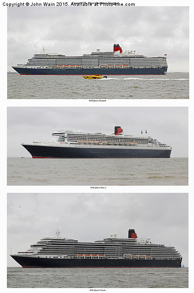  Three Queens at Sea Picture Board by John Wain