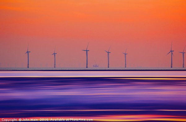 Windmills to the Sun (Digital Art) Picture Board by John Wain
