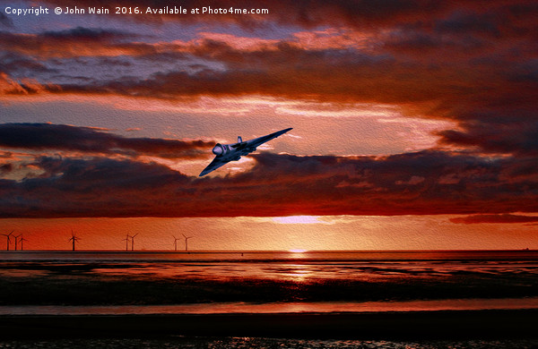 Vulcan at Sunset (Digital Art) Picture Board by John Wain