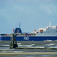 Buy canvas prints of Isle of Man Ferry by John Wain