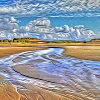 Buy canvas prints of Low Tide (Digital Painting) by John Wain