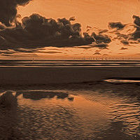 Buy canvas prints of Another place at sunset  by John Wain