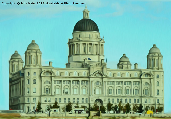 Port of Liverpool Building (Digital Art) Picture Board by John Wain