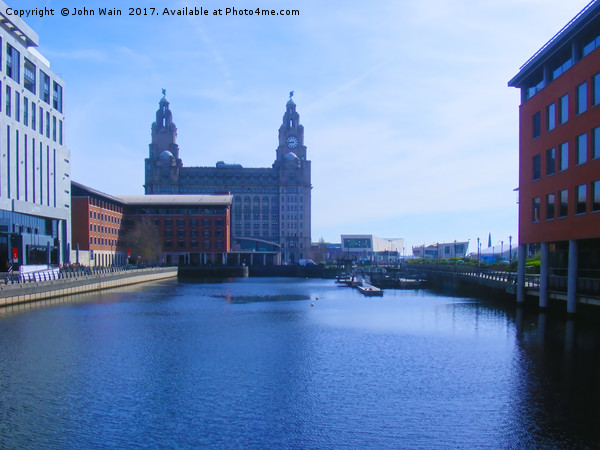 Liver Building from Princes Dock Picture Board by John Wain