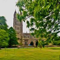 Buy canvas prints of St Marys Church. Thornbury. (Digital Art) by John Wain
