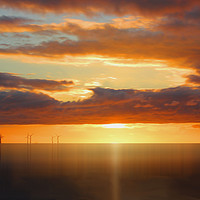 Buy canvas prints of Irish Sea - Heavy Skys (Digital Art) by John Wain