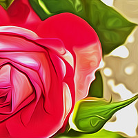 Buy canvas prints of Red Rose (Digital Art) by John Wain