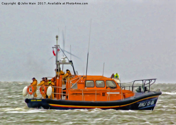 Hoylake Lifeboat (Digital Art) Picture Board by John Wain