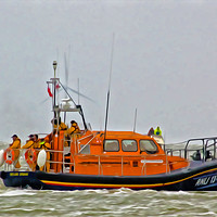 Buy canvas prints of Hoylake Lifeboat (Digital Art) by John Wain