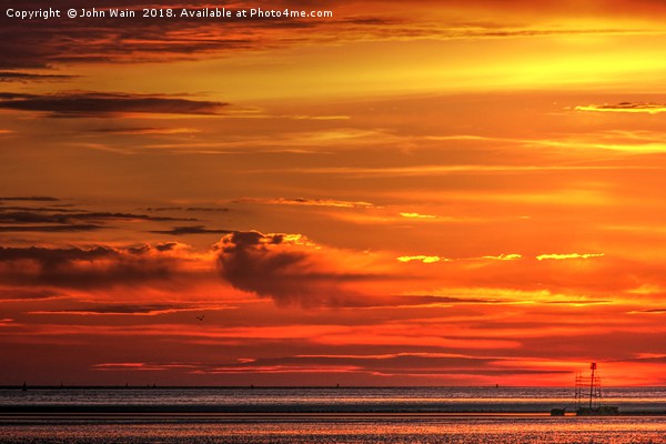 Irish sea Sunset  Picture Board by John Wain