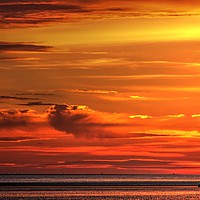 Buy canvas prints of Irish sea Sunset  by John Wain