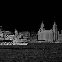 Buy canvas prints of Mersey Ferry Snowdrop   by John Wain