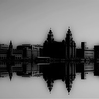Buy canvas prints of Liverpool Waterfront Skyline (Digital Art) by John Wain