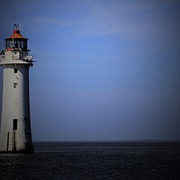 Buy canvas prints of New Brighton Lighthouse by John Wain