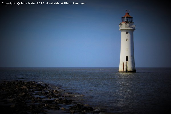 New Brighton Lighthouse Picture Board by John Wain