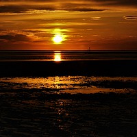 Buy canvas prints of Irish Sea at Sunset by John Wain