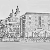 Buy canvas prints of Royal Albert Dock, Liverpool (Digital Art) by John Wain