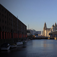 Buy canvas prints of Three Graces from the Royal Albert Dock by John Wain