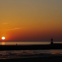 Buy canvas prints of Irish Sea Sunset by John Wain
