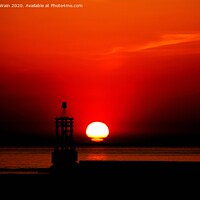Buy canvas prints of Liverpool Bay Sunset by John Wain