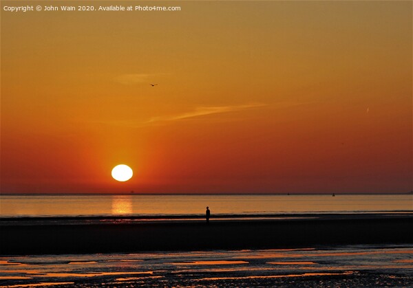 Irish sea sunset Picture Board by John Wain