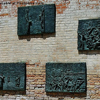 Buy canvas prints of Holocaust Memorial Ghetto Vecchio Venice by Roger Wain