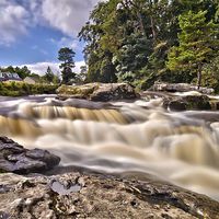 Buy canvas prints of Waterfall of Dochart by jim scotland fine art