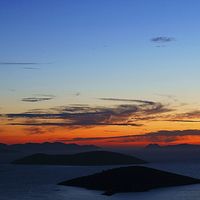 Buy canvas prints of  Island Sunset by jim scotland fine art