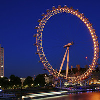 Buy canvas prints of  The London Eye by jim scotland fine art