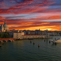 Buy canvas prints of Sunset in Venice by jim scotland fine art