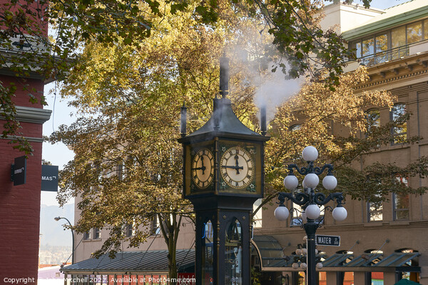 Gastown Steam Clock in Vancouver Picture Board by John Mitchell