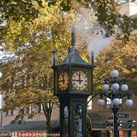 Buy canvas prints of Gastown Steam Clock in Vancouver by John Mitchell