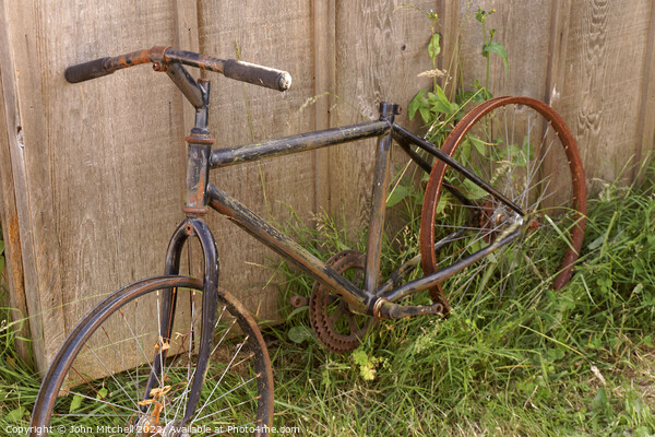Old Rusty Bike Picture Board by John Mitchell
