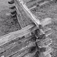 Buy canvas prints of Old Zigzagging Wooden Fence by John Mitchell