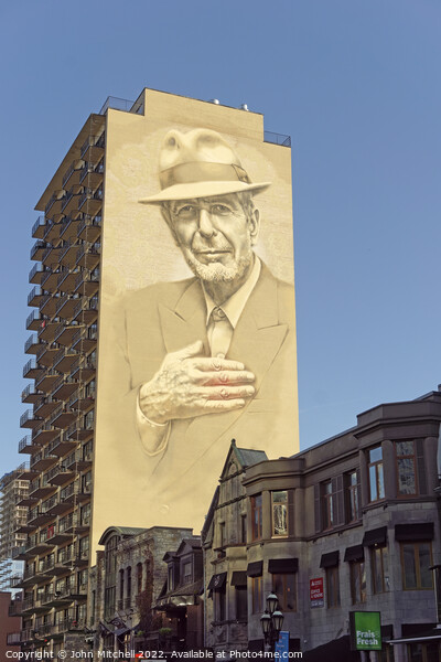 Leonard Cohen Mural in Montreal Picture Board by John Mitchell