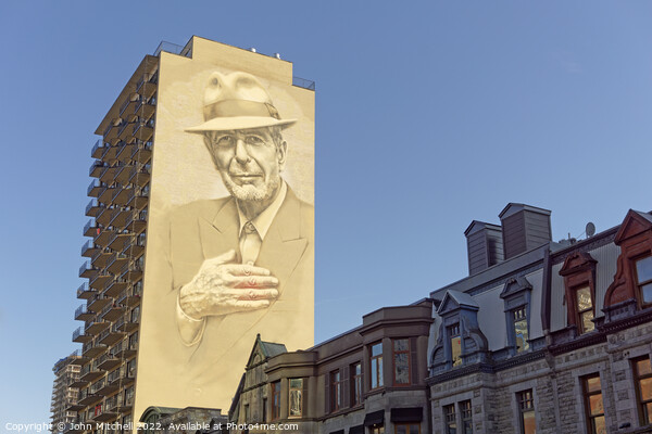 Leonard Cohen Mural in Montreal Picture Board by John Mitchell